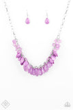 Paparazzi Colorfully Clustered Purple Necklace - The Jewelry Box Collection 
