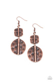 Paparazzi Lure Allure - Copper Earring - The Jewelry Box Collection 