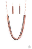 Paparazzi Beat Box Queen - Copper Necklace - The Jewelry Box Collection 