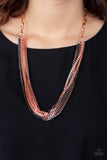 Paparazzi Beat Box Queen - Copper Necklace - The Jewelry Box Collection 