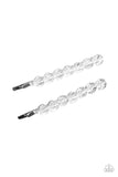 Paparazzi Easy On The Hairspray - White Hair Clip - The Jewelry Box Collection 