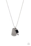 Paparazzi Proud Patriot - Black Necklace Dog Tags