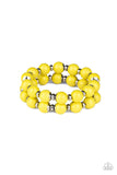 Paparazzi Bubble Blast Off - YellowBracelet - The Jewelry Box Collection 