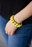 Paparazzi Bubble Blast Off - YellowBracelet - The Jewelry Box Collection 