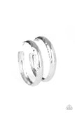 Paparazzi Check Out These Curves - Silver Hoop Earring Convention 2020 - The Jewelry Box Collection 