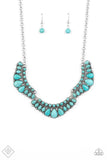 Paparazzi Naturally Native - Blue  Necklace Fashion Fix  2020 - The Jewelry Box Collection 