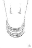 Paparazzi Read Between the VINES - Silver Necklace - The Jewelry Box Collection 