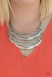 Paparazzi Read Between the VINES - Silver Necklace - The Jewelry Box Collection 