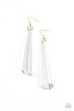 Paparazzi Break The Ice - Gold Earrings - The Jewelry Box Collection 