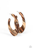 Paparazzi Retro Renaissance - Brown Earrings - The Jewelry Box Collection 