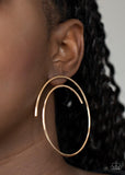 Paparazzi Vogue Vortex - Gold Earrings - The Jewelry Box Collection 
