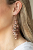 Paparazzi Star Spangled Shine - Copper Earrings - The Jewelry Box Collection 