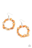 Paparazzi Going For Grounded Orange Earring - The Jewelry Box Collection 