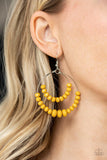Paparazzi Paradise Party - Yellow Earring - The Jewelry Box Collection 