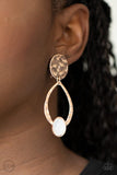 Paparazzi Opal Obsession - Rose Gold Clip-on Earrings - The Jewelry Box Collection 