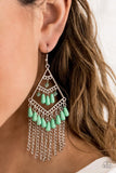 Paparazzi Trending Transcendence Green Earring - The Jewelry Box Collection 