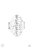 Paparazzi Ring ~ Revamped Ripple - Silver - Fashion Fix Sept 2020 - The Jewelry Box Collection 