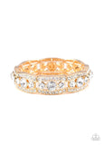 Paparazzi Easy On The ICE - Gold Bracelet - The Jewelry Box Collection 