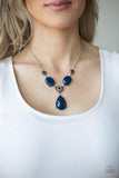 Paparazzi Heirloom Hideaway - Blue Necklace - The Jewelry Box Collection 