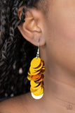 Paparazzi Now You SEQUIN It - Gold Earrings - The Jewelry Box Collection 
