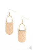 Paparazzi Resort Relic - Gold Earring - The Jewelry Box Collection 