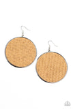 Paparazzi Wonderfully Woven - Brown Earring - The Jewelry Box Collection 