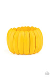 Paparazzi Colorfully Congo - Yellow Bracelet - The Jewelry Box Collection 
