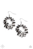 Paparazzi Try as I DYNAMITE - Silver Earrings October 2020 fashion Fix - The Jewelry Box Collection 