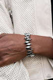 Paparazzi Fiercely Fragmented - Silver Bracelet Fashion Fix - The Jewelry Box Collection 