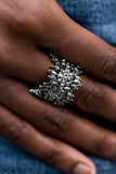 Paparazzi Cosmic Confetti - Silver Ring October 2020 Fashion Fix - The Jewelry Box Collection 