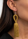 Paparazzi Tassels and Tiaras - Green Earrings - The Jewelry Box Collection 