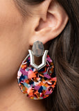 Paparazzi HAUTE Flash - Multi Acrylic Earring