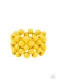Paparazzi Tiki Tropicana - Yellow Wood Bracelet