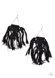 Paparazzi Modern Day Macrame - Black Earring