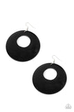 Paparazzi Island Hop - Black Wood Earring - The Jewelry Box Collection 