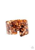 Paparazzi Haute Hustle - Brown Acrylic Bracelet - The Jewelry Box Collection 