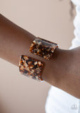 Paparazzi Haute Hustle - Brown Acrylic Bracelet - The Jewelry Box Collection 