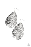 Paparazzi Metallic Mirrors - Silver Earrings - The Jewelry Box Collection 