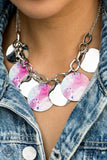 Paparazzi Tie Dye Drama - Multi Necklace Fashion Fix 2020 - The Jewelry Box Collection 
