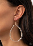 Paparazzi Just ENCASE You Missed It - Gold Earring - The Jewelry Box Collection 