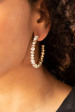 Paparazzi Can I Have Your Attention? - Gold Hoop Earring - The Jewelry Box Collection 