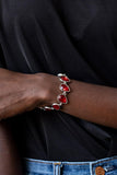 Paparazzi Free Rein Red Bling Bracelet - The Jewelry Box Collection 