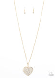 Paparazzi Have To Learn The HEART Way - Gold Necklace - The Jewelry Box Collection 