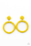 Paparazzi Be All You Can BEAD - Yellow Seedbead Earring