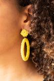 Paparazzi Be All You Can BEAD - Yellow Seedbead Earring
