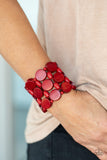 Paparazzi Bracelet Cruising Coronado - Red Wood