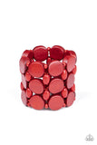 Paparazzi Bracelet Cruising Coronado - Red Wood