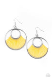 Paparazzi Really High-Strung - Yellow Earring - The Jewelry Box Collection 