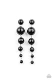 Paparazzi Living a WEALTHY Lifestyle - Black Earring - The Jewelry Box Collection 