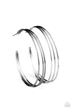 Paparazzi Rimmed Radiance - Black Earring - The Jewelry Box Collection 